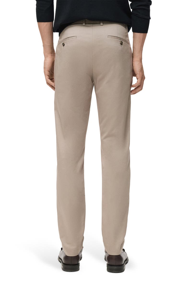 Dublino Slim Fit Flat Front Stretch Stretch Chinos, Alternate, color, BEIGE
