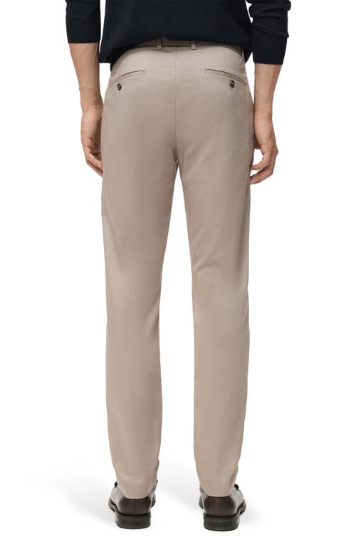 Mango Dublino Slim Fit Flat Front Stretch Stretch Chinos In Neutral