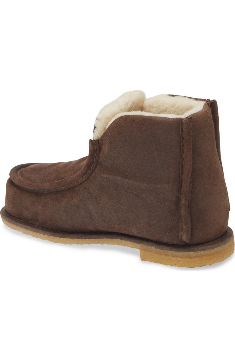 JW Anderson Genuine Shearling Lined Bootie, Alternate, color, 567 Chocolate Mrn Beige