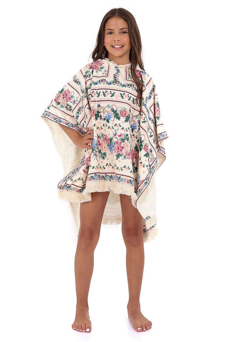 Kids' Susy Ivy Cover-Up Hooded Caftan, Alternate, color, MULTICOLOR