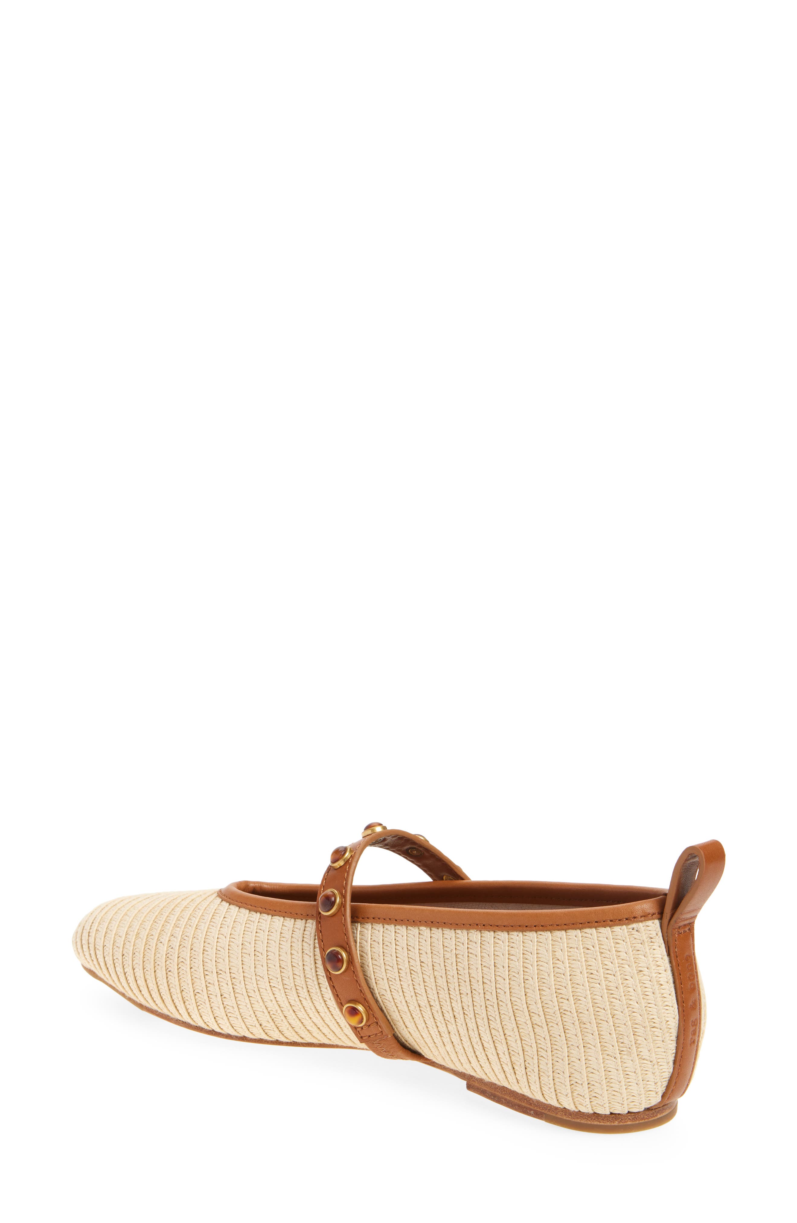 rag & bone Cabochon Spire Mary Jane Flat, Alternate, color, Natural