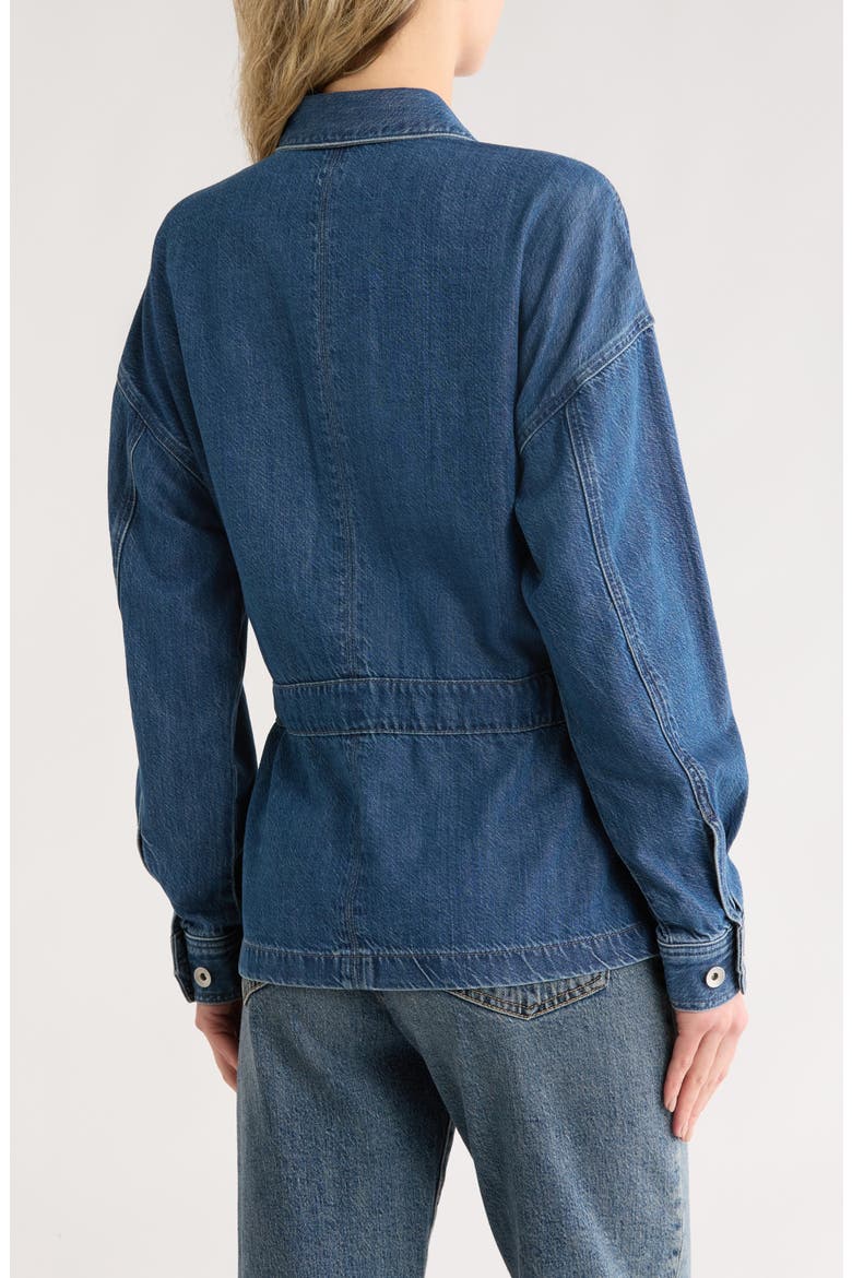 Layla Tie Waist Denim Shirt Jacket, Alternate, color, ACWORTH
