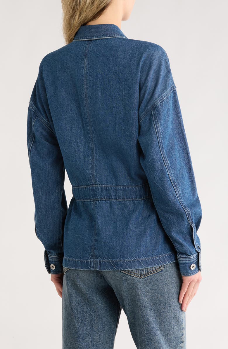 rag & bone Layla Tie Waist Denim Shirt Jacket, Alternate, color, Acworth