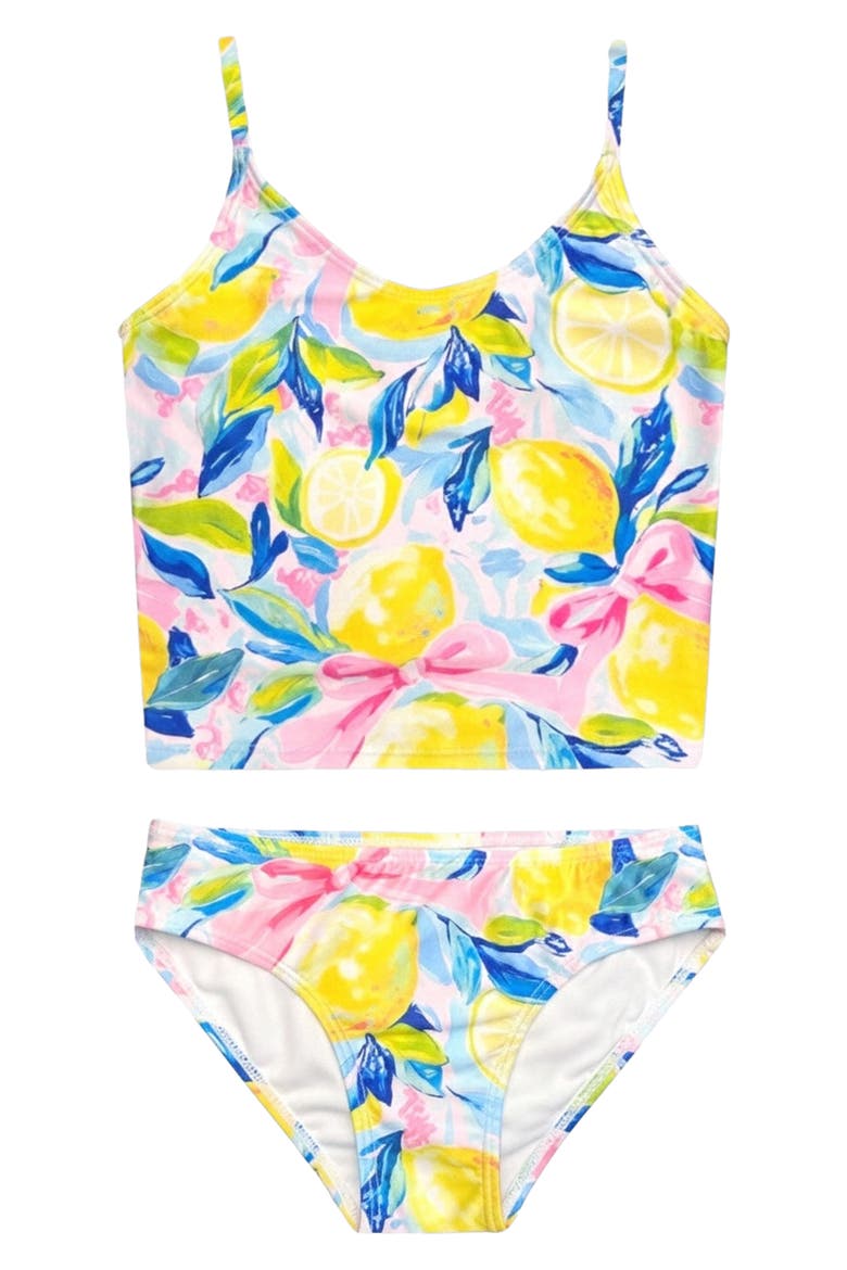 Kids' Tankini Two-Piece Swimsuit, Main, color, PINK LEMON