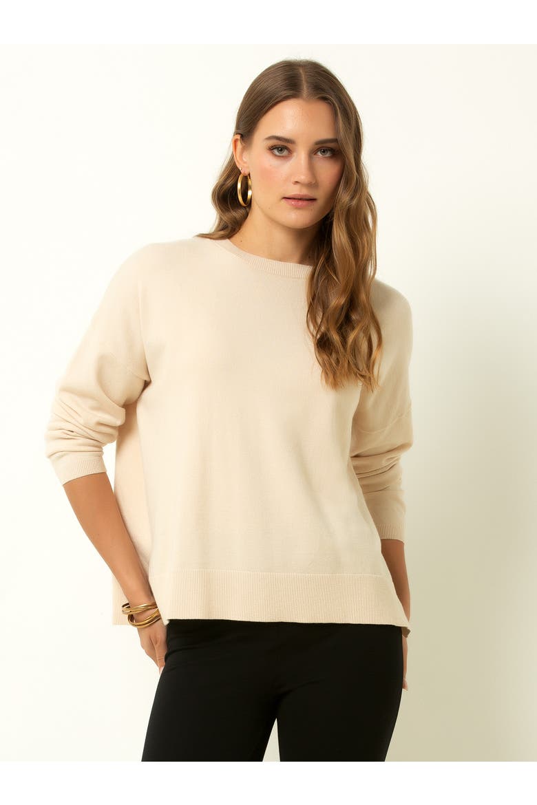 Relaxed Crew Neck Sweater, Main, color, Buttercream