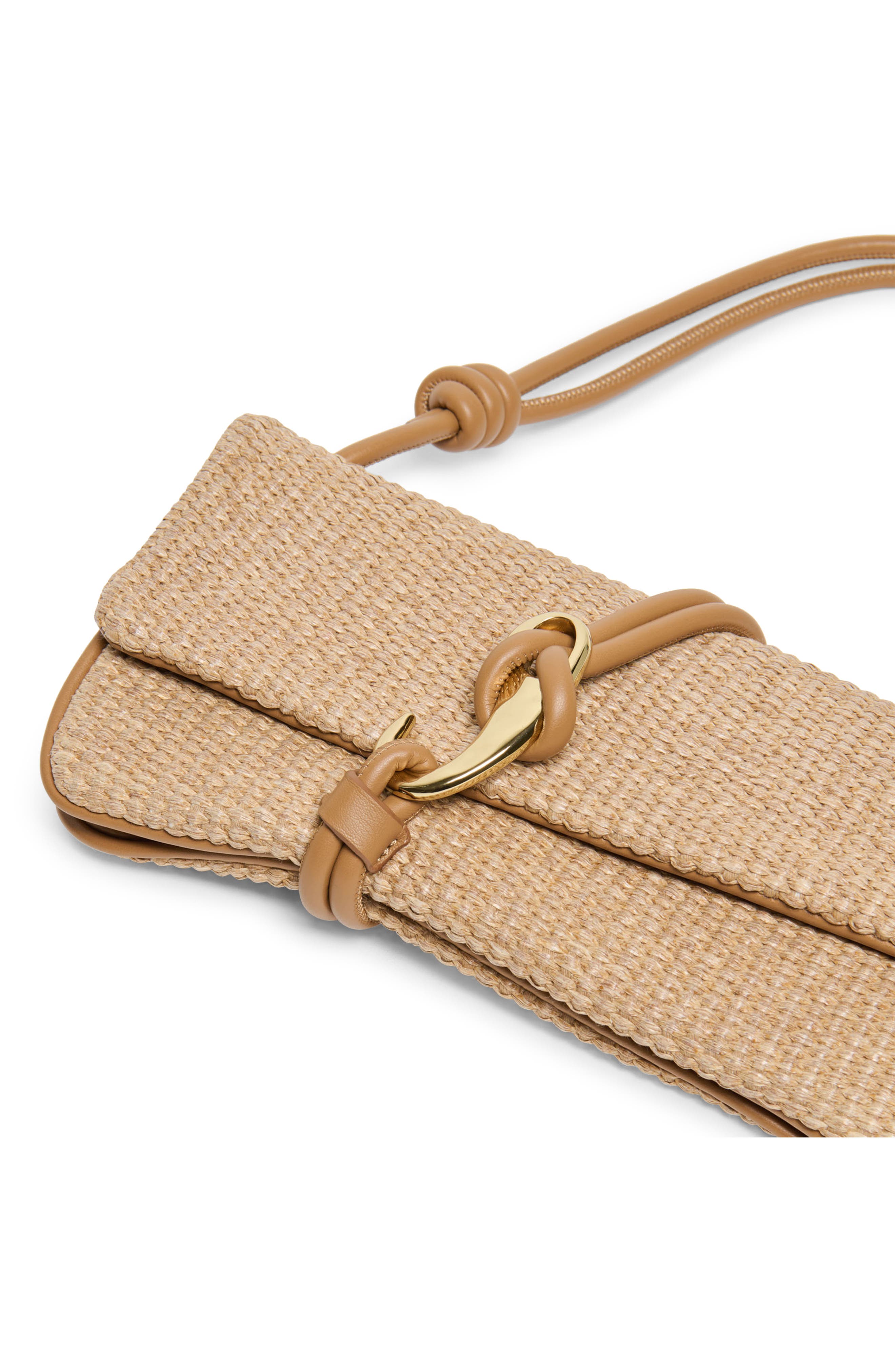 Dolce Vita Alice Raffia Shoulder Bag, Alternate, color, Tan