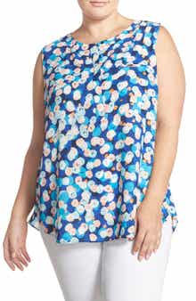 NYDJ Print Pleat Back Sleeveless Top