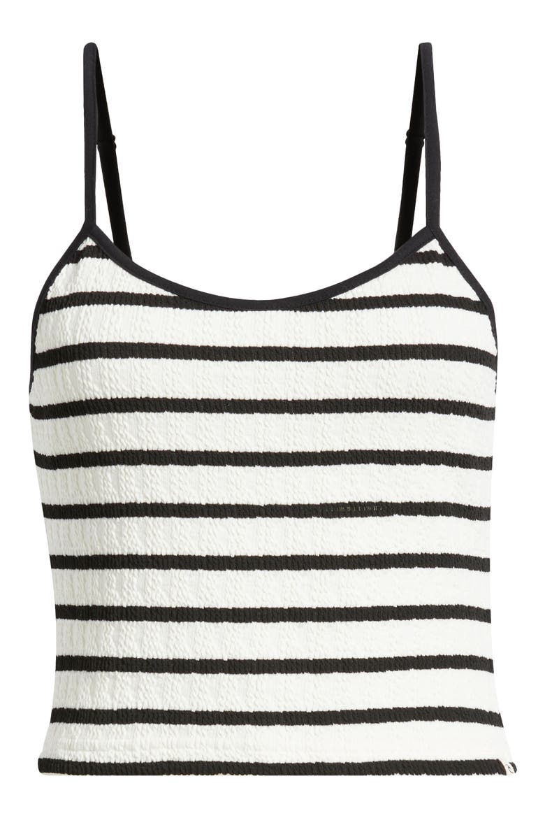 Bobby Stripe Cotton Blend Camisole, Alternate, color, BLACK/ WHITE