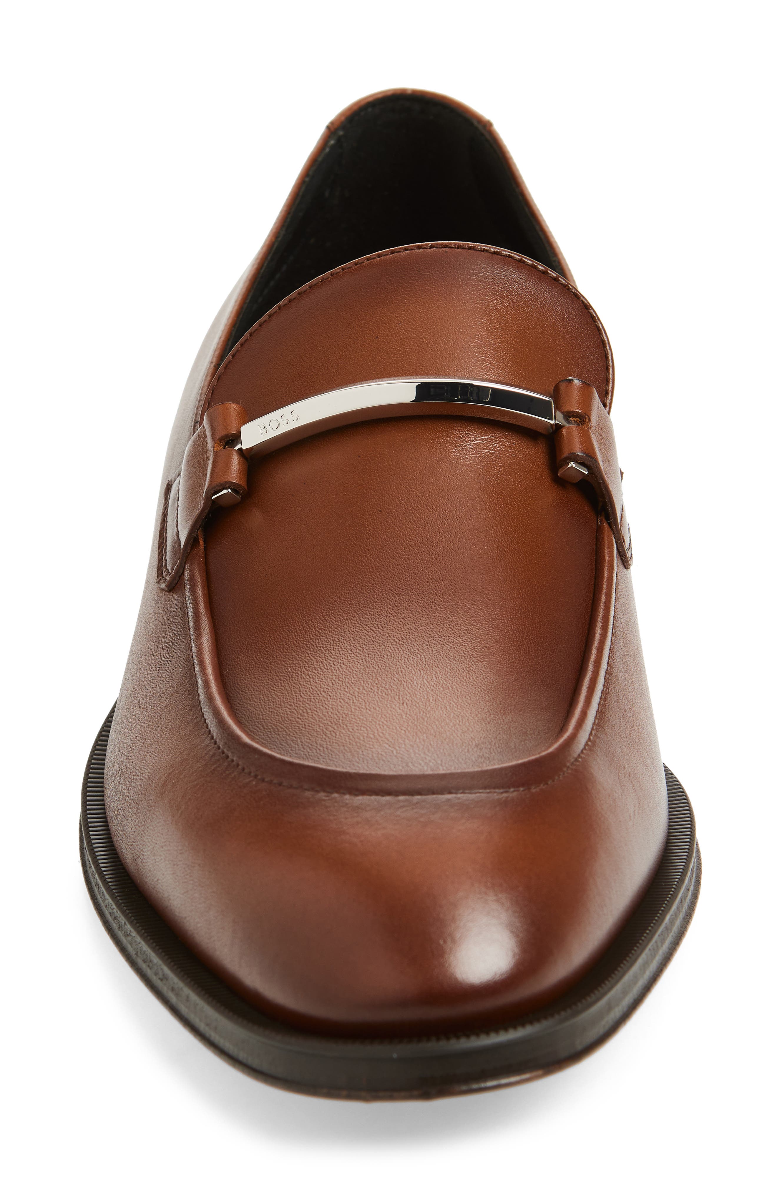 BOSS Derrek Apron Toe Bit Loafer, Alternate, color, Medium Brown
