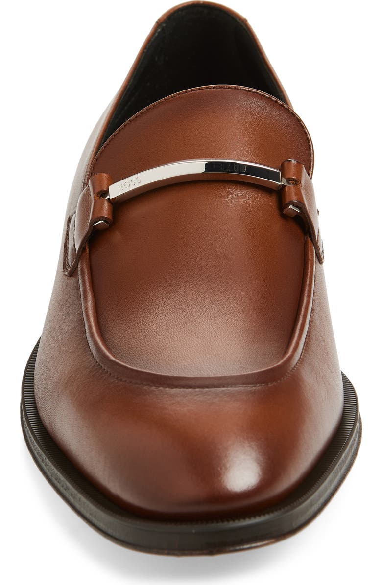 BOSS Derrek Apron Toe Bit Loafer, Alternate, color, Medium Brown