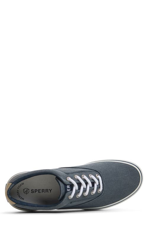 Sperry Halyard Saltwashed Low Top Sneaker In Blue