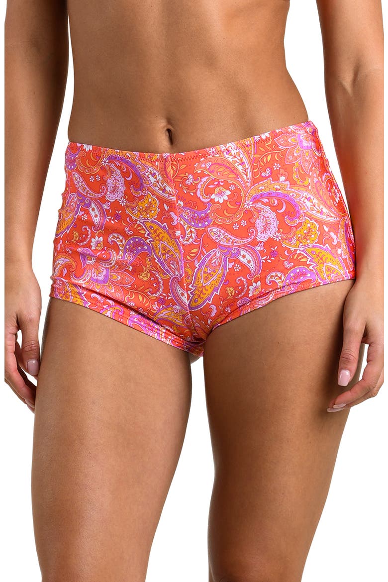 Paisley Daze Swim Shorts, Main, color, ORANGE MULTI