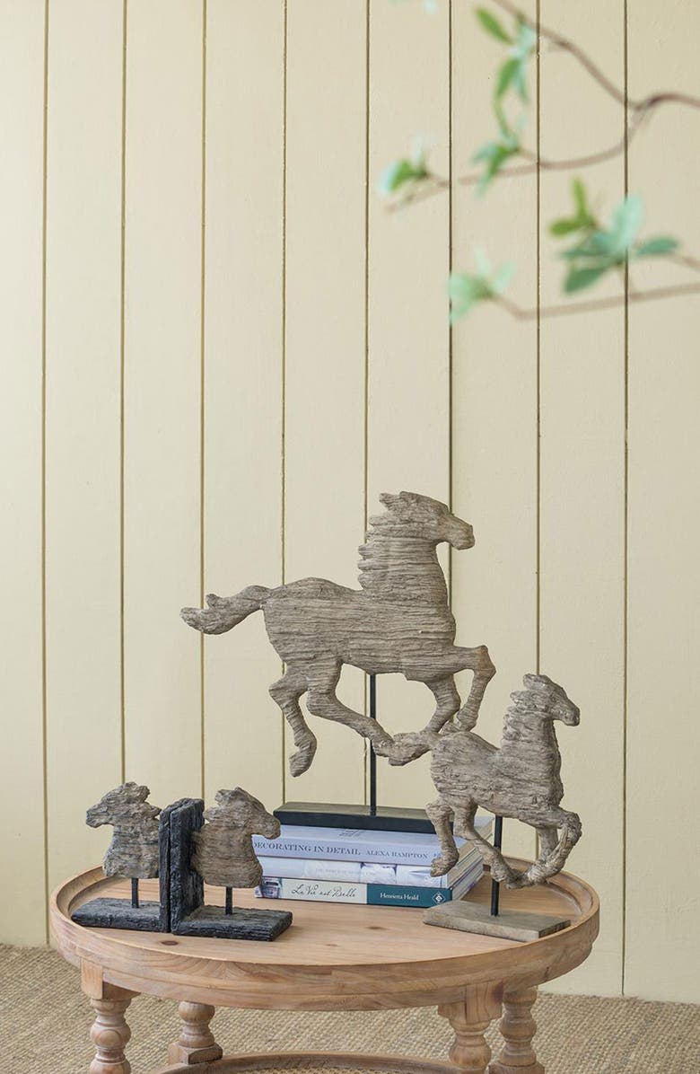 A & B Home Defiance Spirited Horse Accent Decor, Alternate, color, Brown