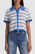 Alice + Olivia Randall Open Stitch Cotton Blend Cardigan