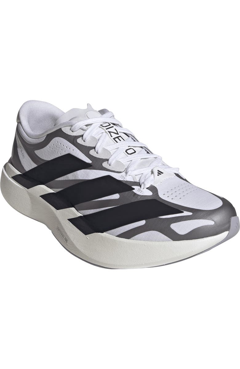 adidas Adizero Evo SL EXO Running Shoe, Main, color, White/ Core Black/ Iron Met
