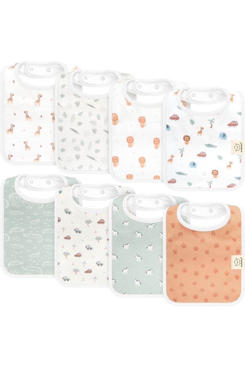 8-Pack Coast Drool Bibs, Main, color, Wilderness