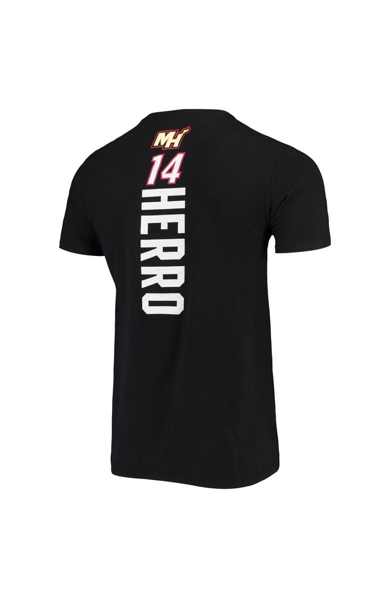 FANATICS Men's Fanatics Branded Tyler Herro Black Miami Heat Playmaker Name & Number Logo T-Shirt, Alternate, color,