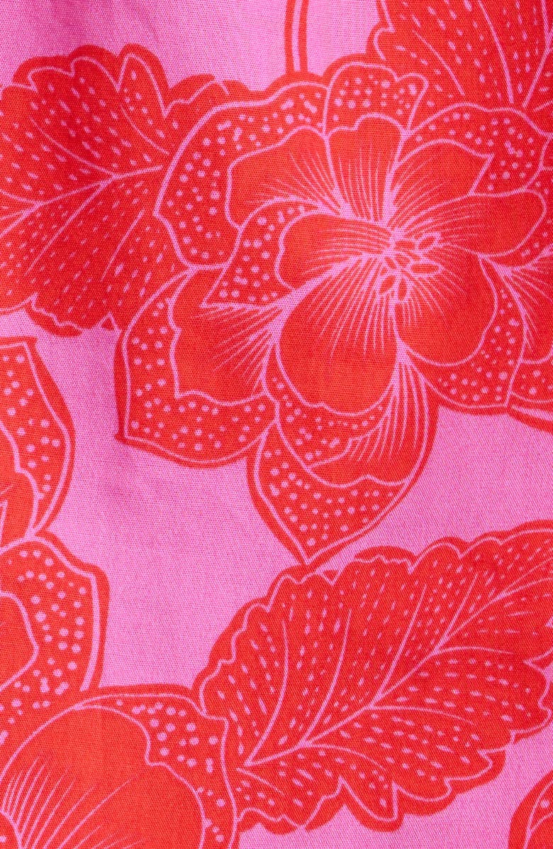 SUGARLIPS Rency Floral Gily Puff Sleeve Cotton Top, Alternate, color, Fuchsia-Red