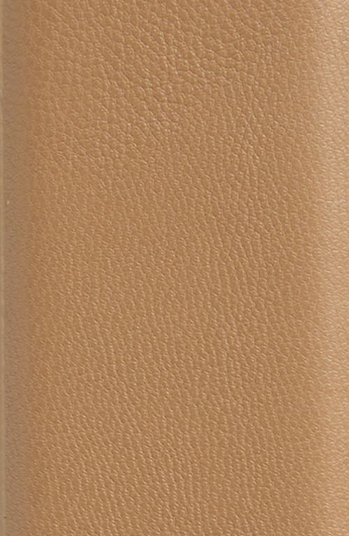 Vince Camuto Shaped Buckle Faux Leather Belt In Taupe