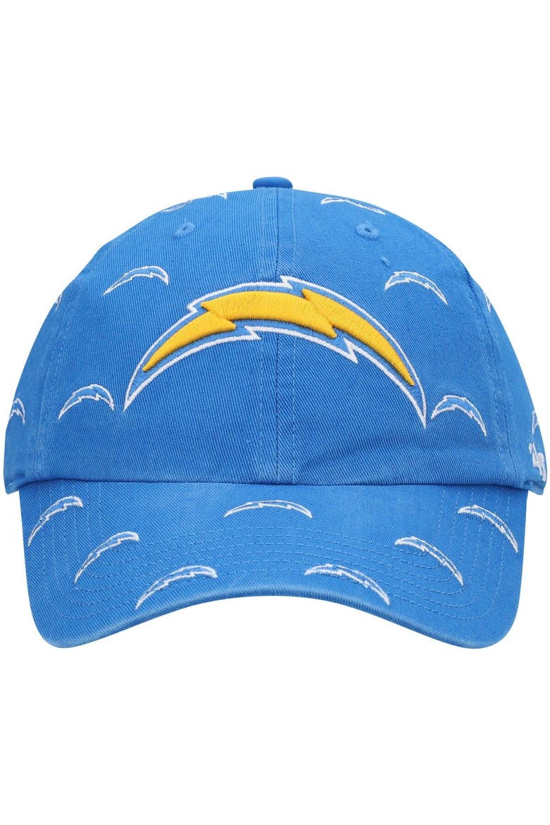 Women's '47 Powder Blue Los Angeles Chargers Confetti Clean Up Adjustable Hat, Alternate, color, Powder Blue