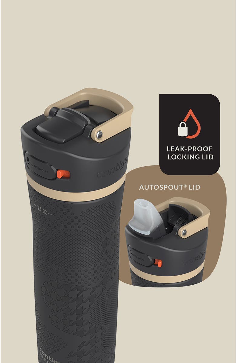 Contigo Ashland Chill 2.0 Stainless Steel Water Bottle with Autospout Lid, Alternate, color, Licorice