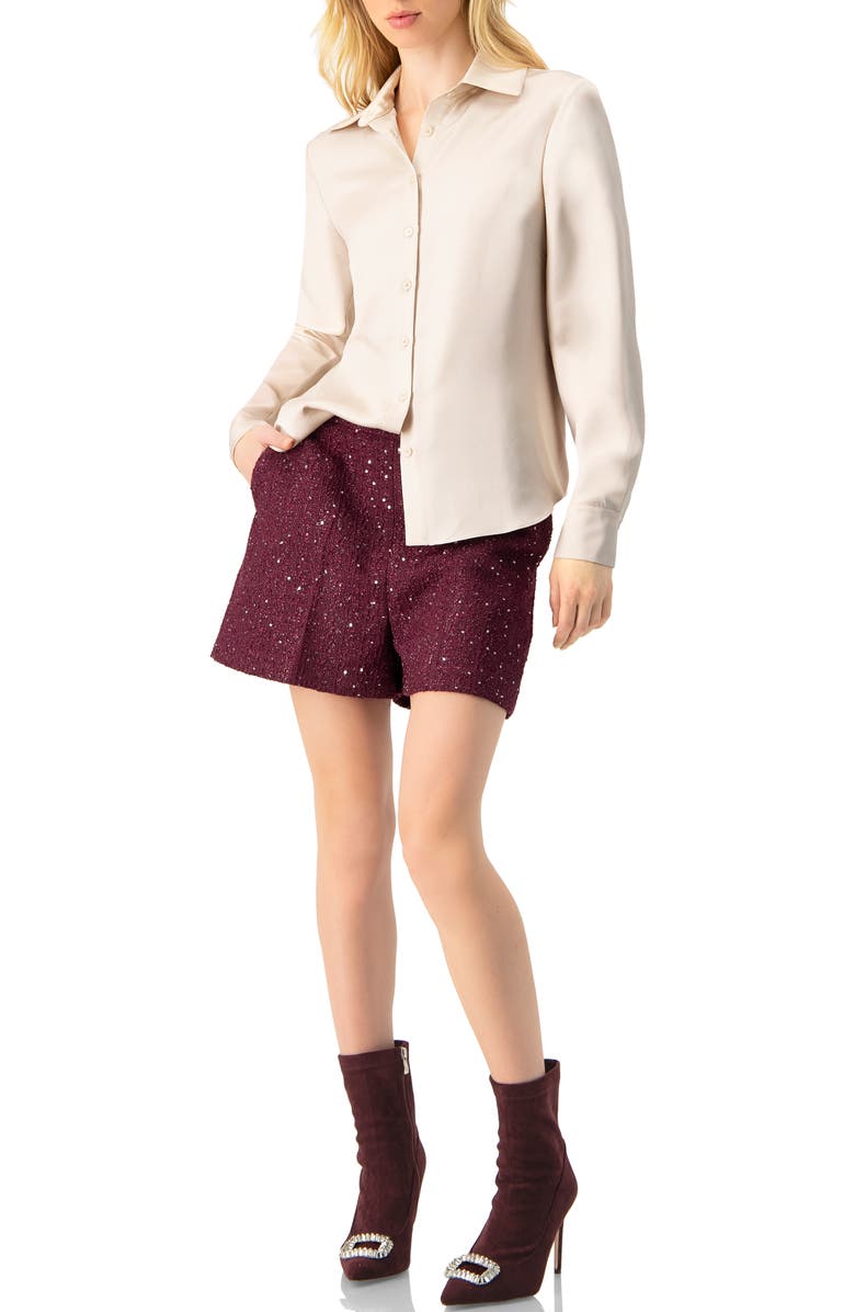 IVONNE Long Sleeve Button-Up Shirt, Alternate, color, Ivory