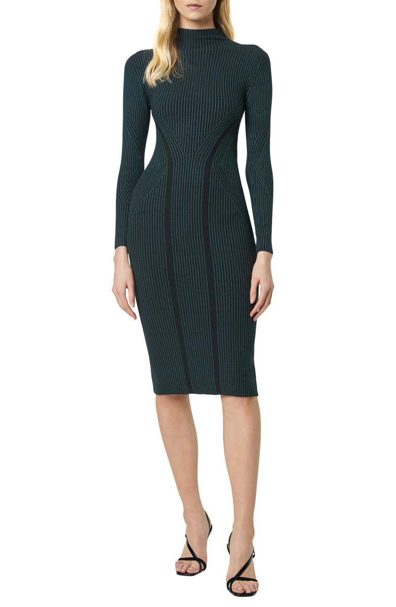 French Connection Simona Long Sleeve Rib Sweater Dress, Main, color,