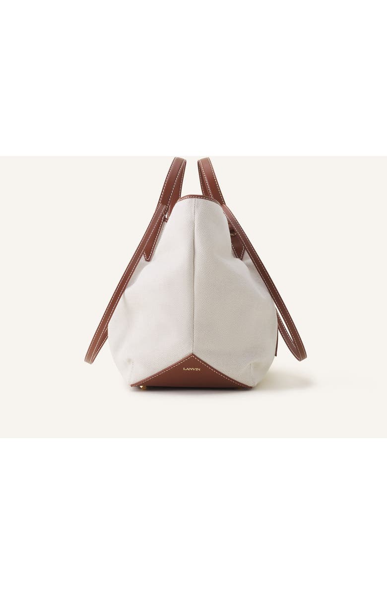 Lanvin Catch By Lanvin Canvas Tote Bag, Alternate, color, Ecru/Cognac