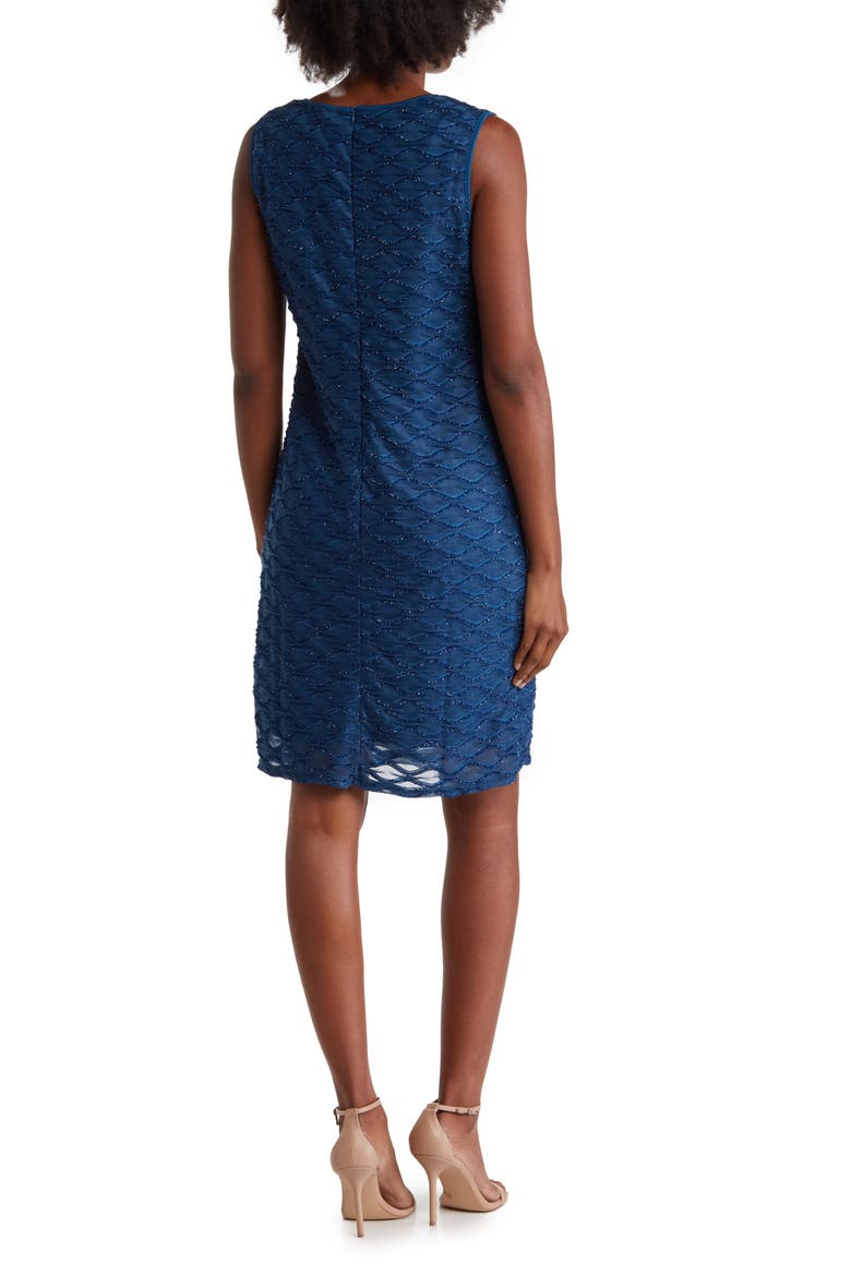 Sparkle Lattice Sheath Dress, Alternate, color, SAILOR BLUE