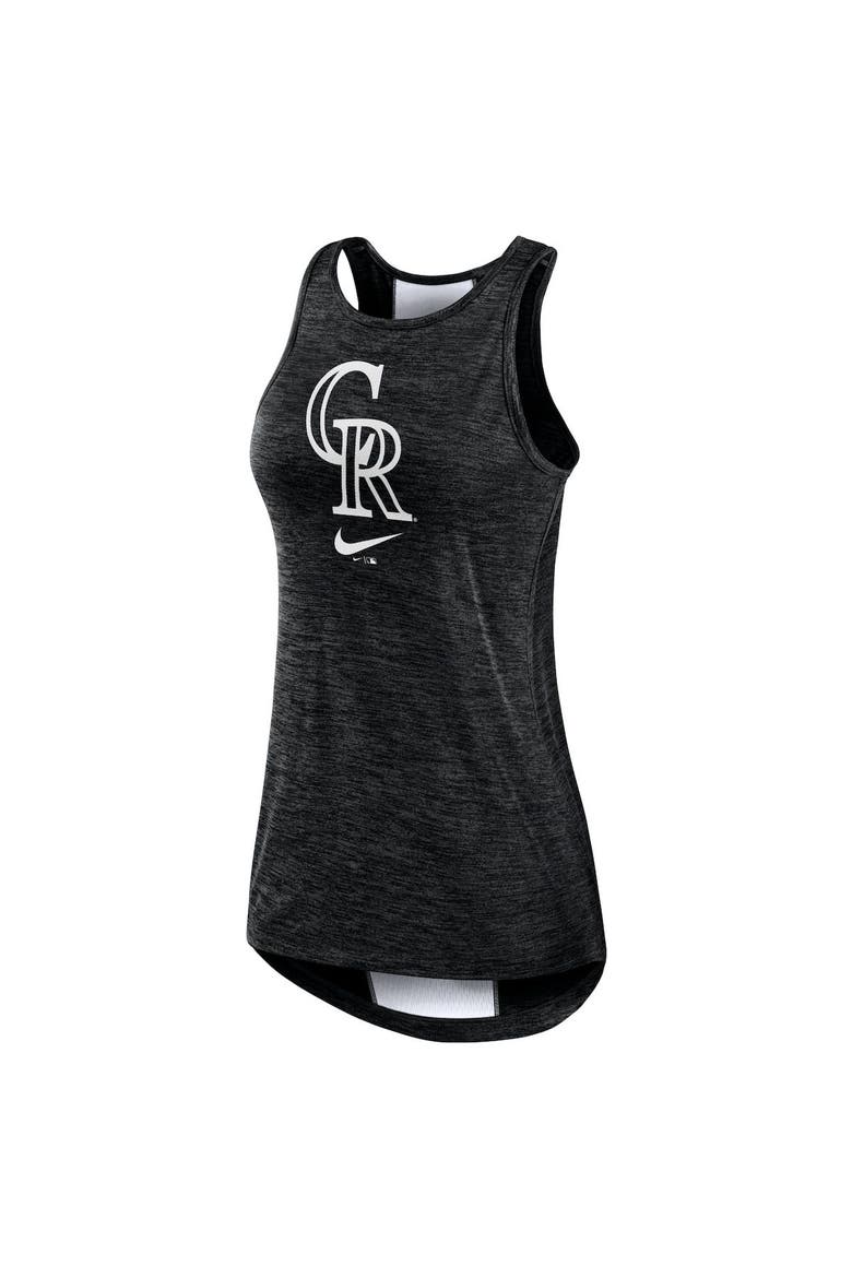 Women's Nike Black Colorado Rockies Right Mix High Neck Tank Top, Alternate, color, Black
