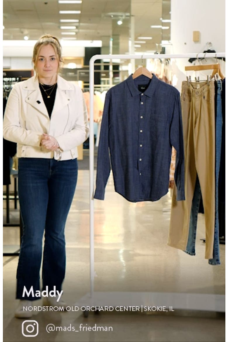 Wyatt Crosshatch Cotton Button-Up Shirt video