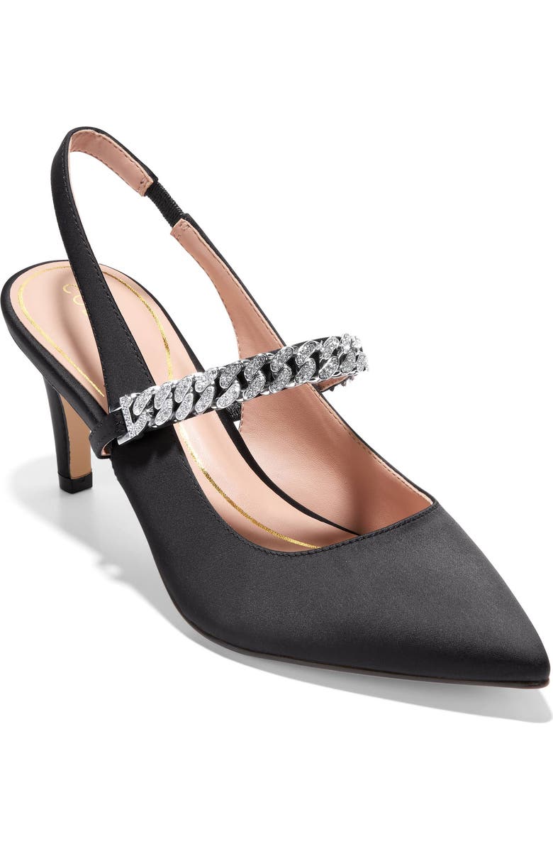 Cole Haan Vandam Crystal Chain Slingback Pump, Main, color,