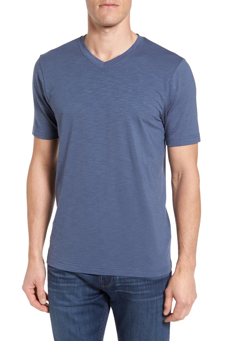 Cloud Trim Fit Slubbed T-Shirt, Main, color, BLUE INDIGO