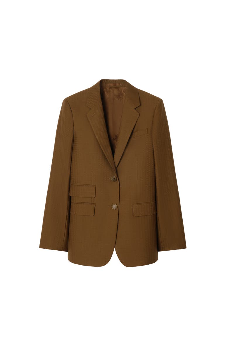 Burberry Wool Mohair Tailored Jacket, Alternate, color, Hazelnut Brown