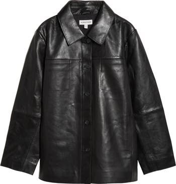 すす　OHOTORO Leather Shirt Jacket レザー すす様専用 OHOTORO Leather Shirt Jacket レザー