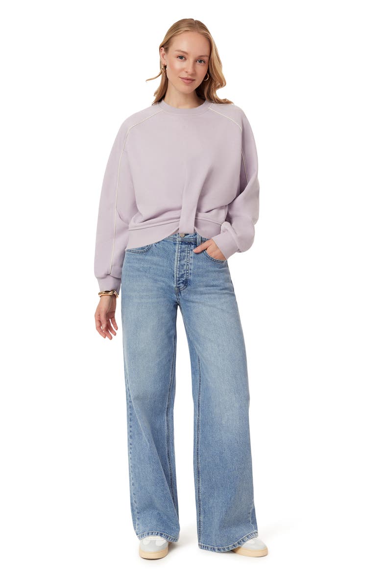 Piped Crewneck Sweatshirt, Alternate, color, IRIS