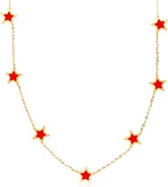 The Lovery Fine Jewelry Coral Star Station Necklace
