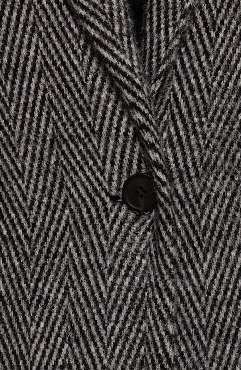 Petal & Pup Nicoletta Herringbone Longline Coat, Alternate, color, 