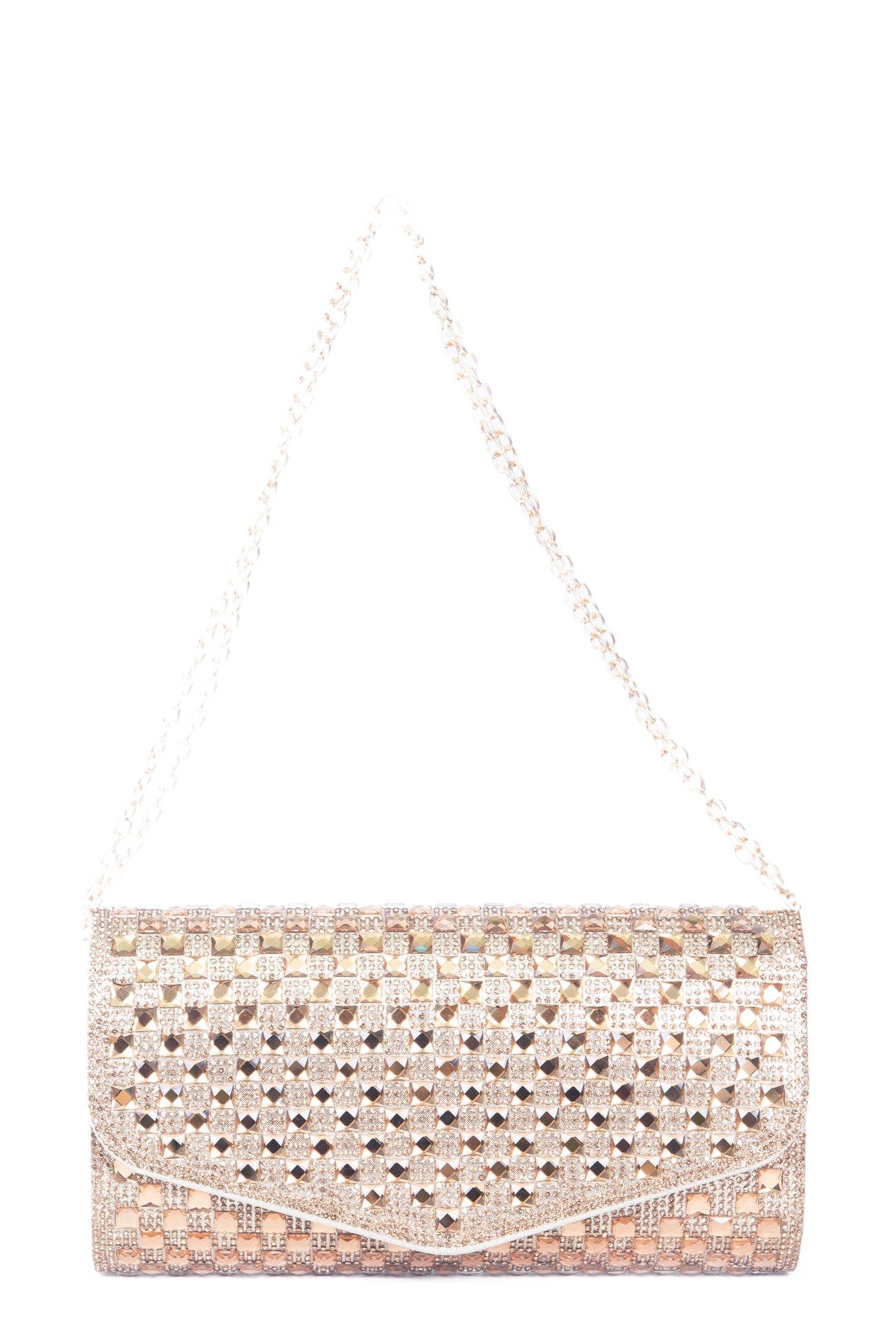 Lauren Lorraine Misha Clutch, Main, color, Gold