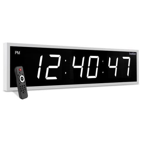 Large Digital Clock, 72 Led Wall Clock with Stopwatch, Alarms, Timer, Temp & Remote