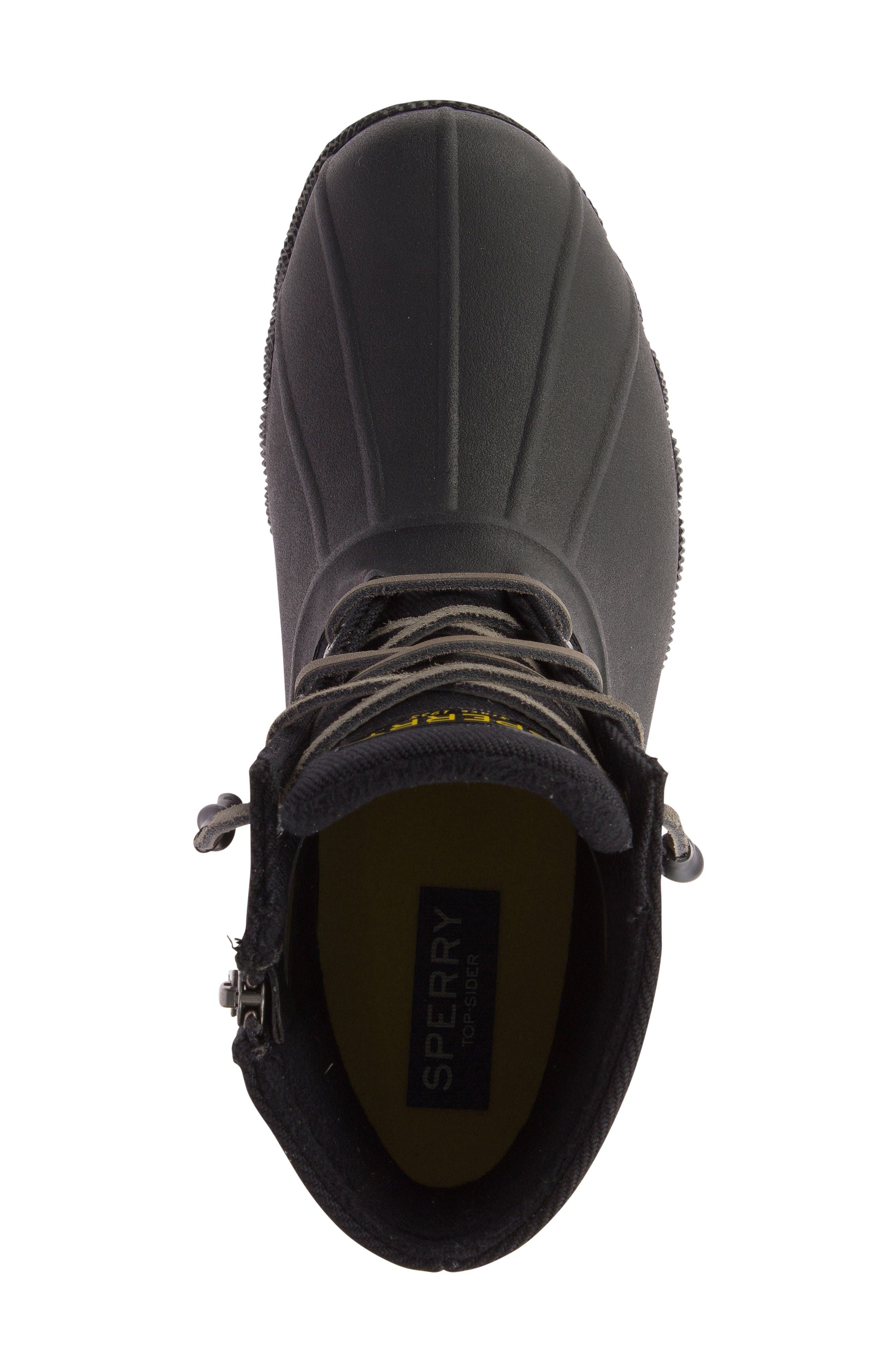 Saltwater Waterproof Rain Boot, Alternate, color, BLACK