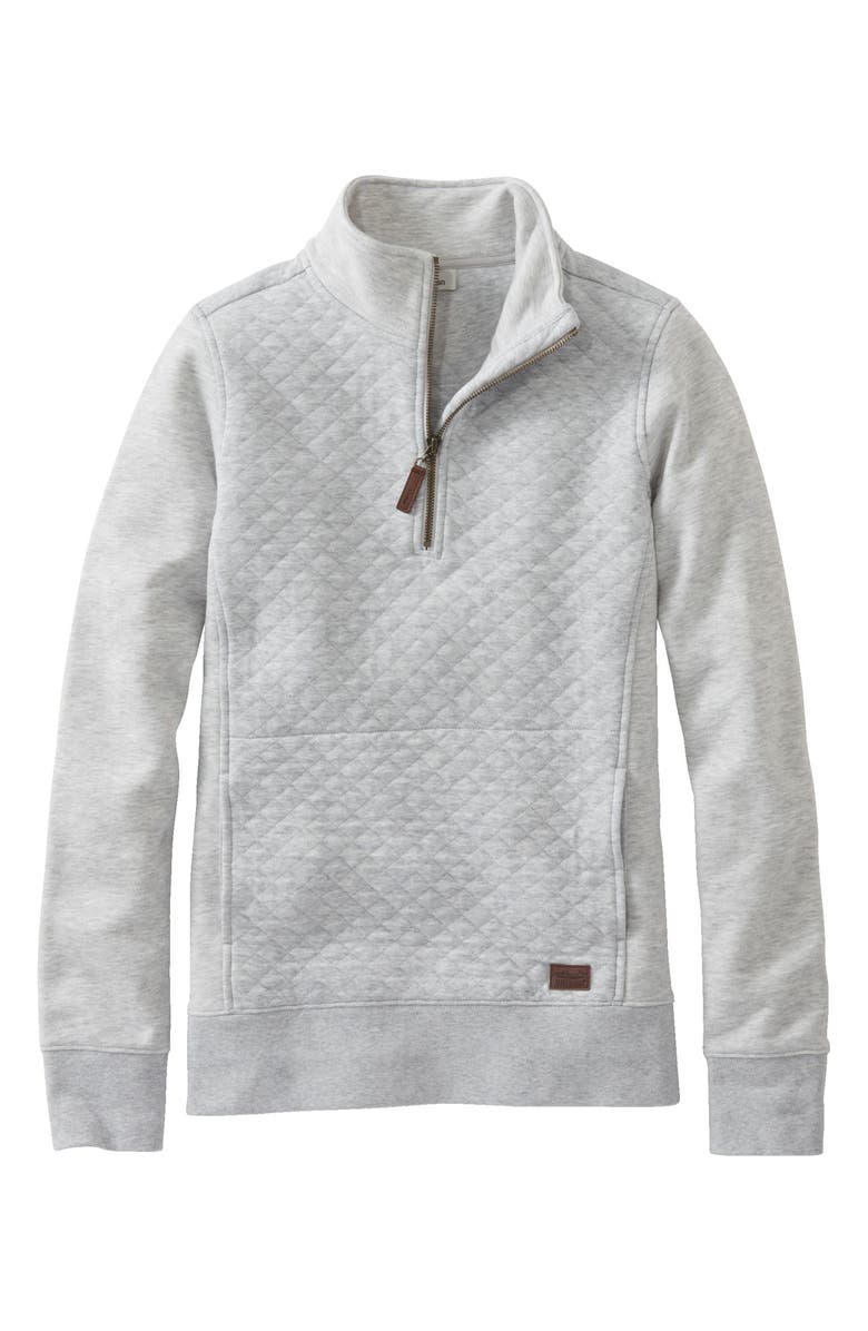L.L.Bean Quilted Quarter Zip Pullover, Alternate, color,
