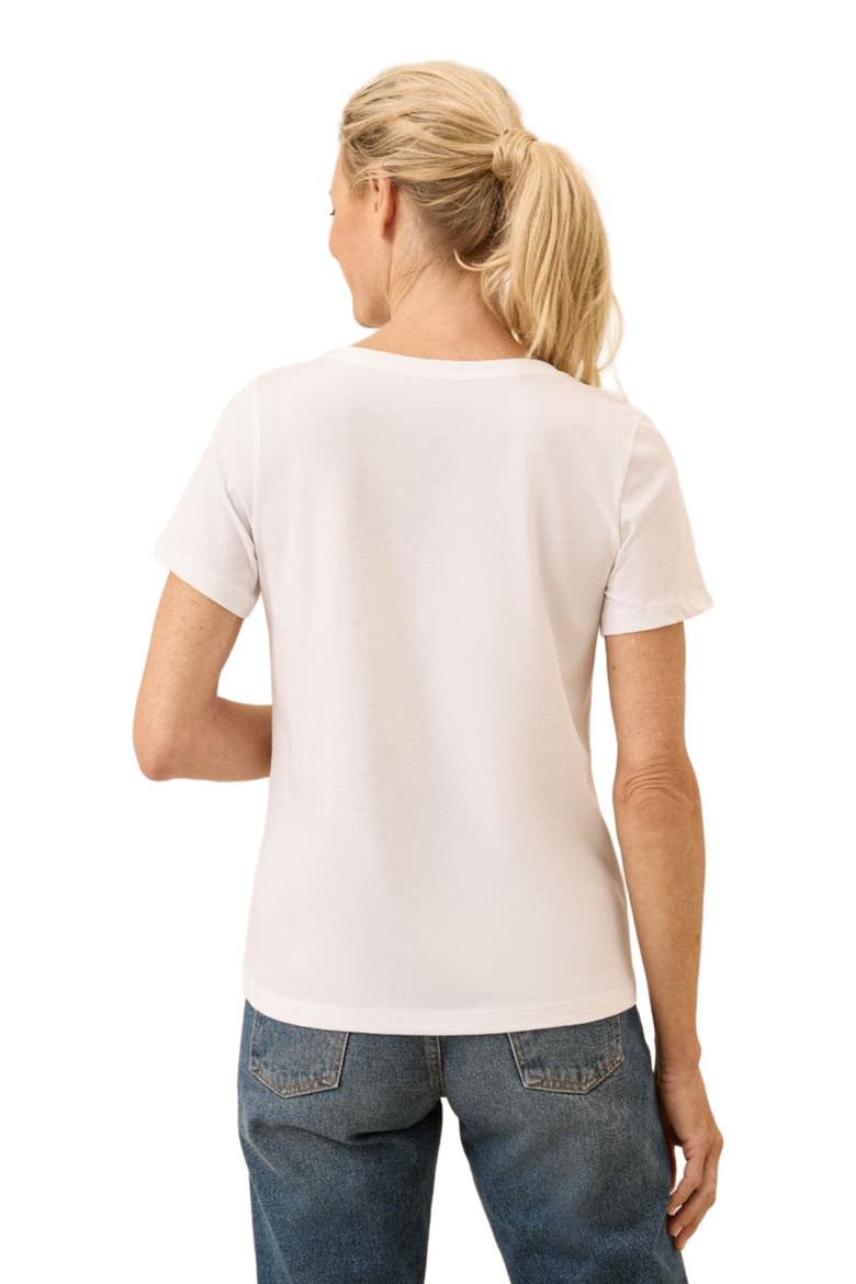 Organic Cotton Softspun Scoop Neck Tee, Alternate, color, White
