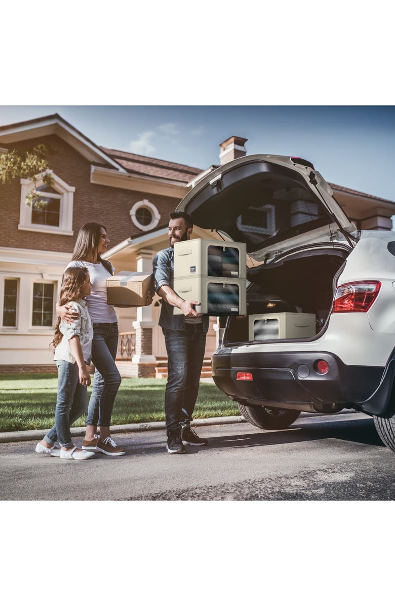 SORBUS 3-Pack Foldable Storage Boxes, Alternate, color, Beige