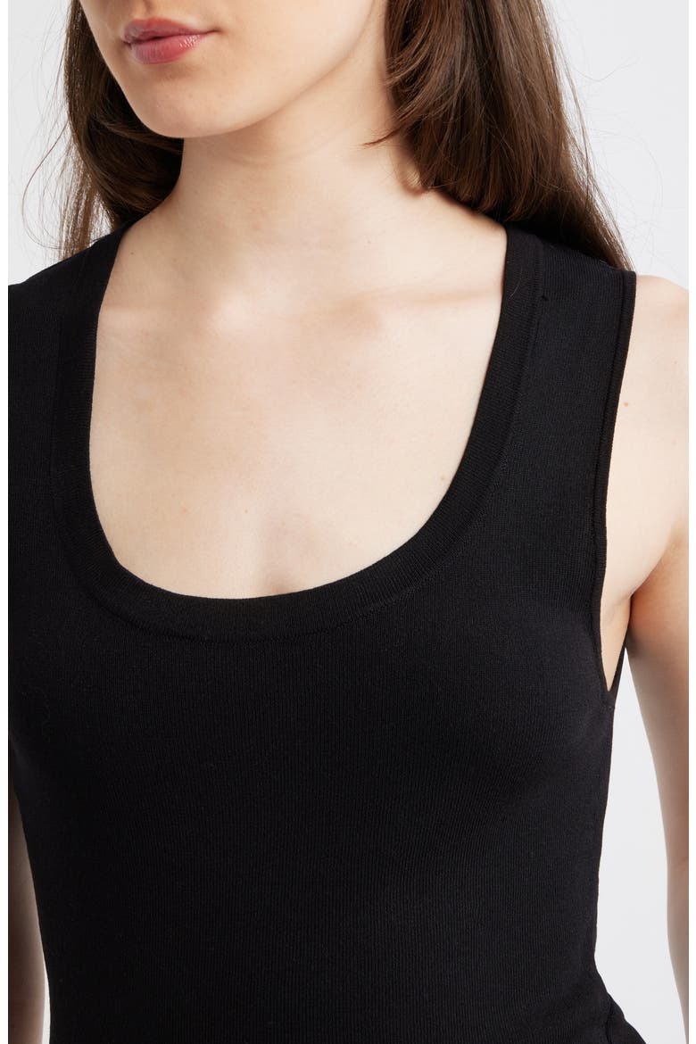 Sleeveless Rib Top, Alternate, color, BLACK
