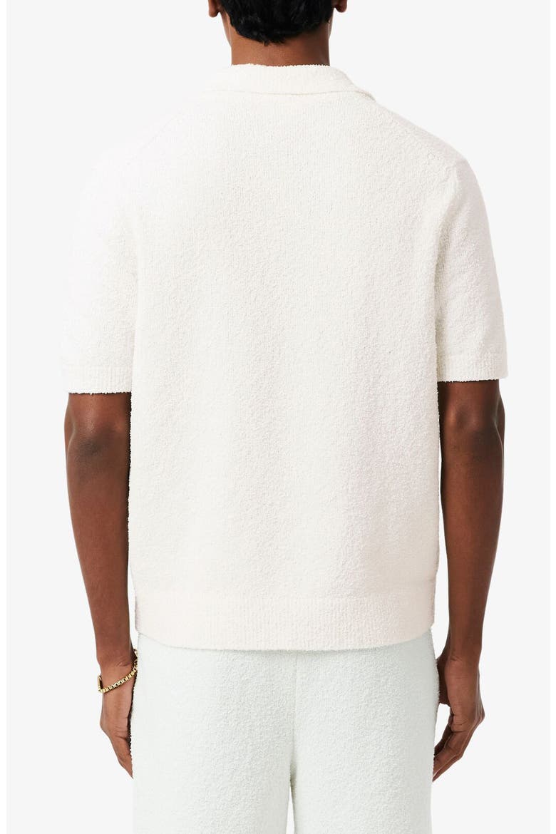Johnny Collar Cotton Blend Bouclé Knit Polo Sweater, Alternate, color, FLOUR