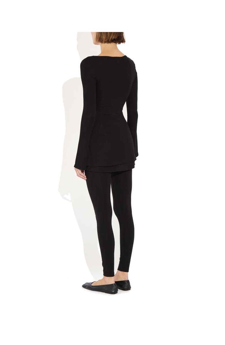 The Park Evelyn Funnel Sleeve Top, Alternate, color, Noir