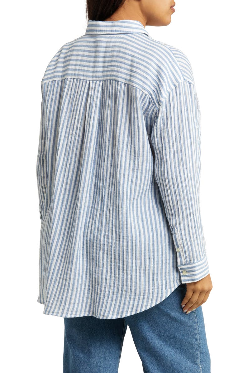 Caslon<sup>®</sup> Plaid Cotton Gauze Shirt, Alternate, color, 