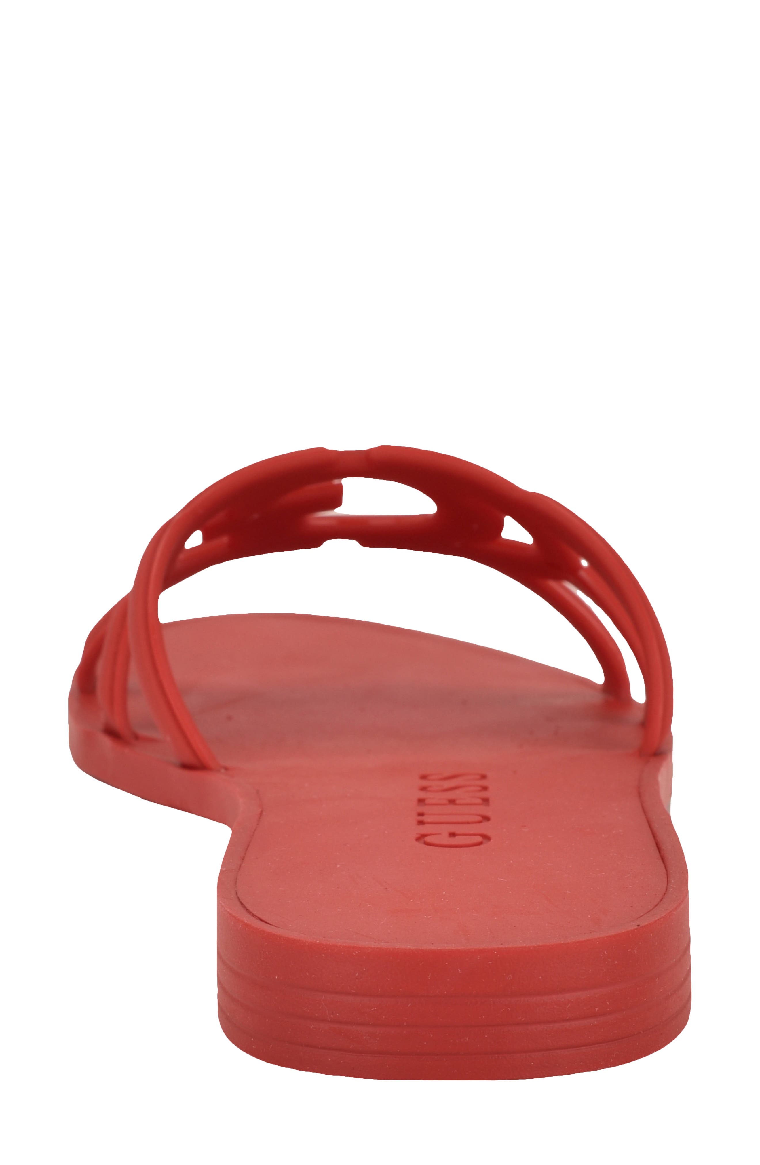GUESS Elyho Jelly Slide Sandal, Alternate, color, Medium Red