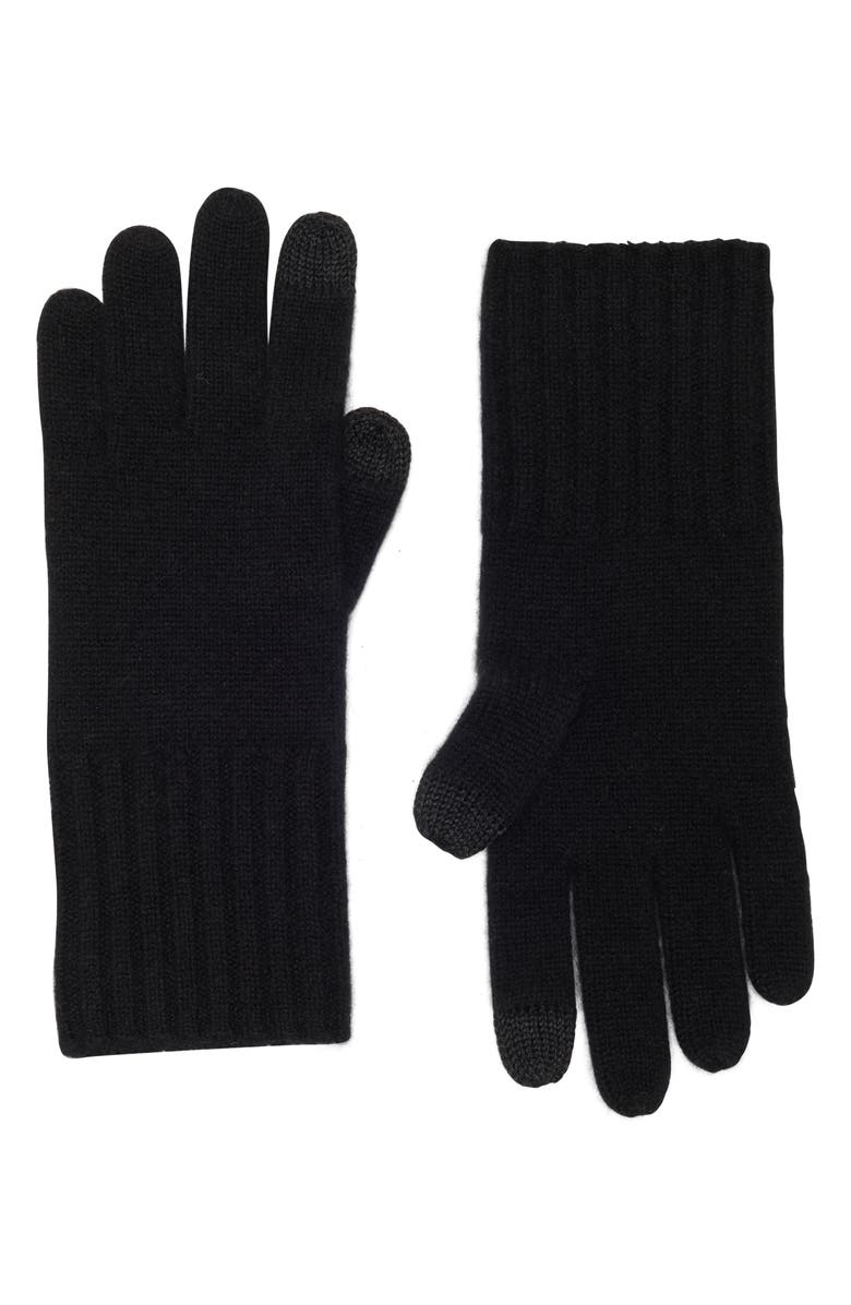 NORDSTROM RACK Women's Cashmere Gloves, Main, color, Black
